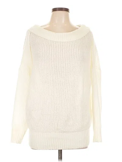Pre-owned Exlura Pullover Sweater In White