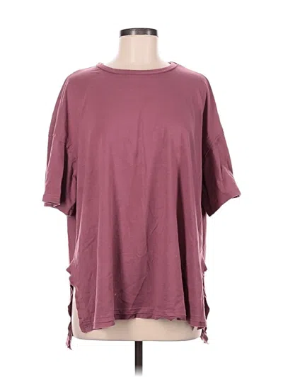 Pre-owned Exlura Short Sleeve T-shirt In Burgundy