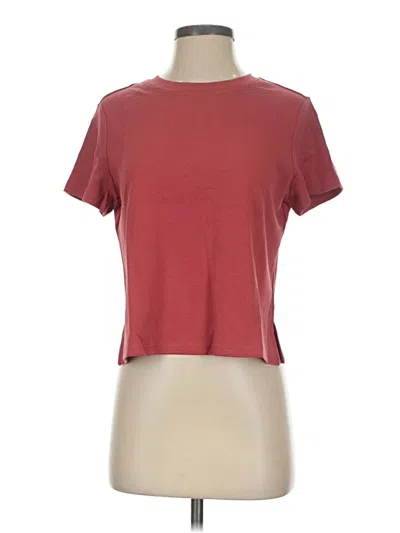 Pre-owned Exlura Short Sleeve T-shirt In Burgundy