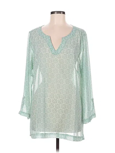 Pre-owned Exofficio 3/4 Sleeve Blouse In Green