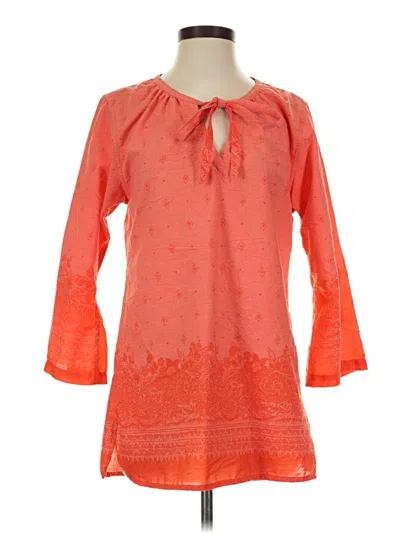Pre-owned Exofficio 3/4 Sleeve Blouse In Orange