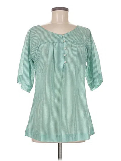Pre-owned Exofficio 3/4 Sleeve Blouse In Teal