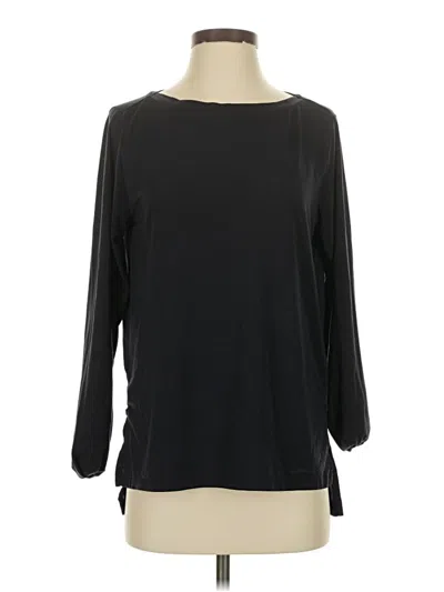 Pre-owned Exofficio 3/4 Sleeve Top Black Boatneck Tops