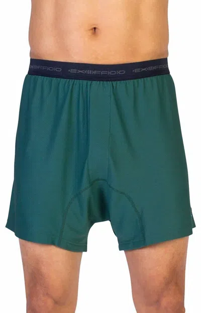 Exofficio Give-n-go Boxer In Hemlock In Green