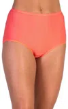 Exofficio Give-n-go Full Cut Brief Panty In Hot Coral In Red