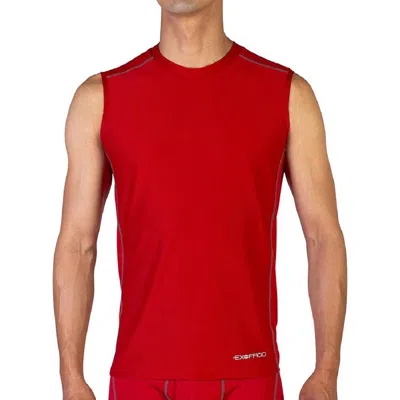 Exofficio Give-n-go Sport Mesh Sleeveless Crew Shirt In Stop In Red