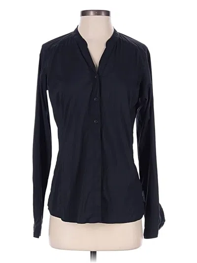 Pre-owned Exofficio Long Sleeve Blouse In Black