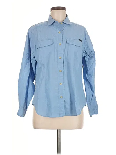 Pre-owned Exofficio Long Sleeve Blouse In Blue