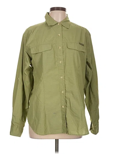 Pre-owned Exofficio Long Sleeve Blouse In Green