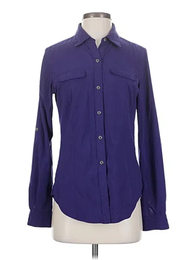 Pre-owned Exofficio Long Sleeve Blouse In Purple