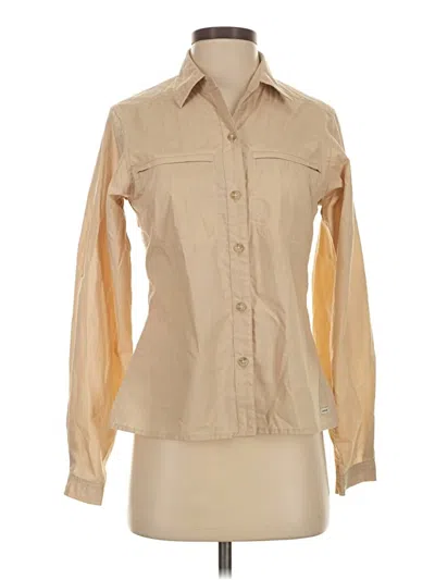 Pre-owned Exofficio Long Sleeve Blouse In Tan
