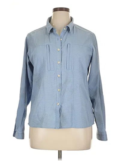 Pre-owned Exofficio Long Sleeve Button Down Shirt In Blue