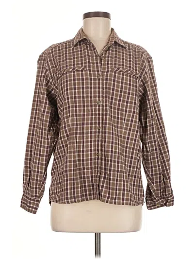 Pre-owned Exofficio Long Sleeve Button Down Shirt In Brown