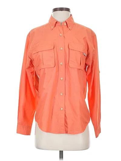 Pre-owned Exofficio Long Sleeve Button Down Shirt In Orange