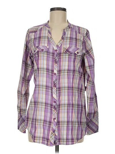Pre-owned Exofficio Long Sleeve Button Down Shirt In Purple