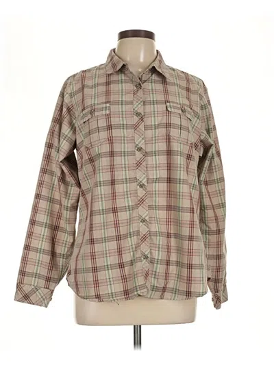 Pre-owned Exofficio Long Sleeve Button Down Shirt In Tan