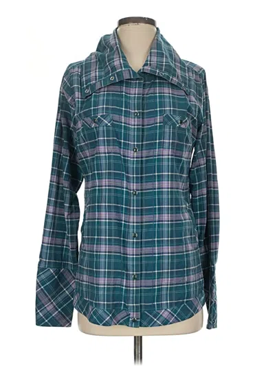 Pre-owned Exofficio Long Sleeve Button Down Shirt In Teal