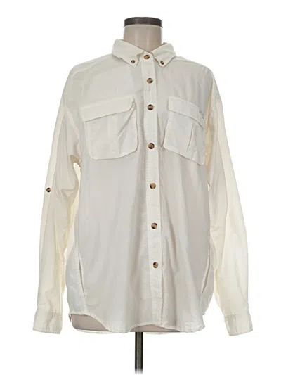 Pre-owned Exofficio Long Sleeve Button Down Shirt In White
