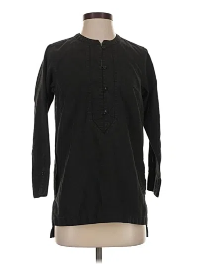 Pre-owned Exofficio Long Sleeve Top Black Crew Neck Tops
