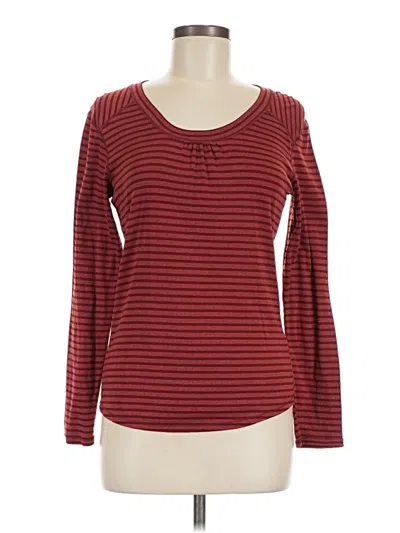 Pre-owned Exofficio Long Sleeve Top Red Scoop Neck Tops