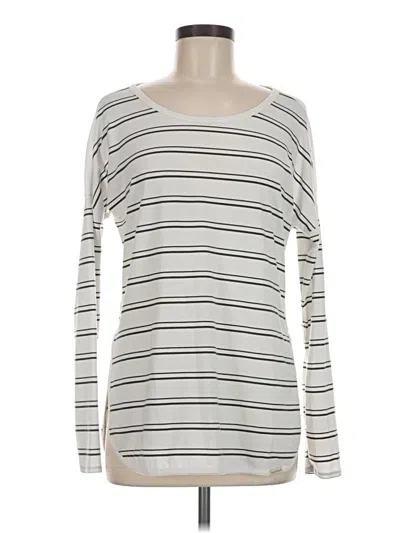Pre-owned Exofficio Long Sleeve Top Silver Scoop Neck Tops