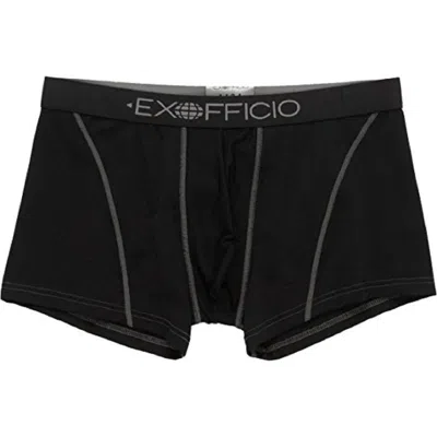 Exofficio Men's Give-n-go Sport Mesh Boxer Brief In Solid Black In Multi