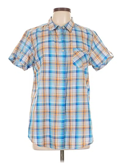 Pre-owned Exofficio Short Sleeve Blouse In Blue