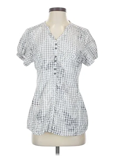 Pre-owned Exofficio Short Sleeve Blouse In Gray
