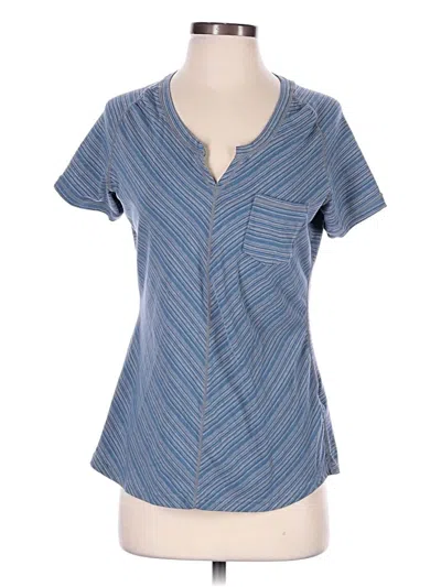 Pre-owned Exofficio Short Sleeve Henley Shirt In Blue