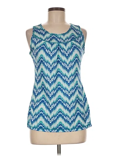 Pre-owned Exofficio Tank Top Blue Halter Neckline Tops