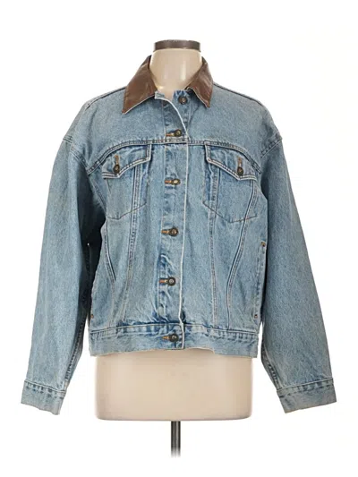 Pre-owned Exp Jeans By Express Denim Jacket In Blue
