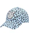 Explore Men's  Light Blue Snow Leopard Dad Adjustable Hat In Light Blue