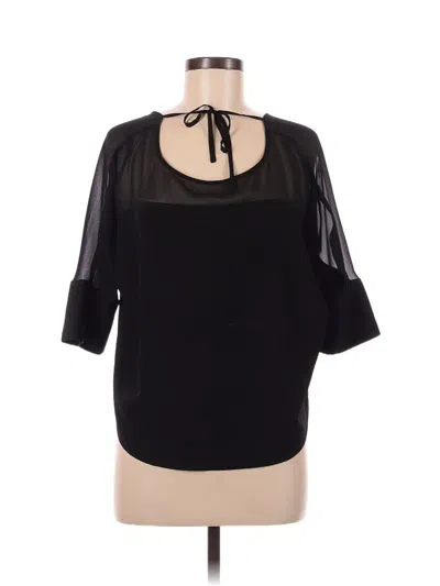 Pre-owned Express 3/4 Sleeve Blouse In Black