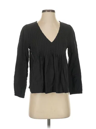 Pre-owned Express 3/4 Sleeve Blouse In Black