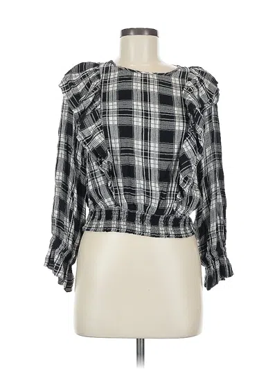 Pre-owned Express 3/4 Sleeve Blouse In Black