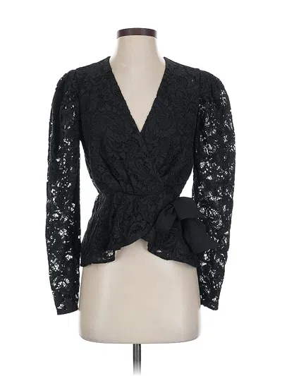 Pre-owned Express 3/4 Sleeve Blouse In Black