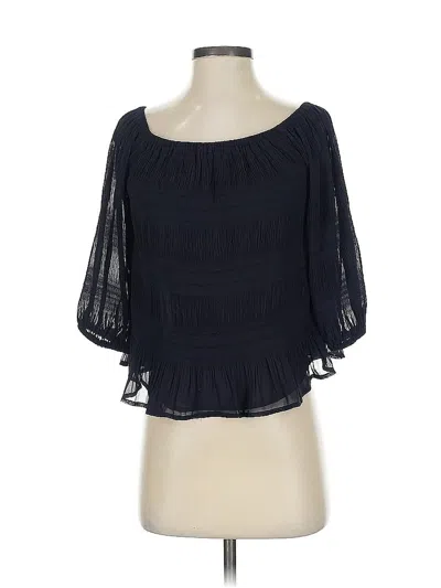 Pre-owned Express 3/4 Sleeve Blouse In Black