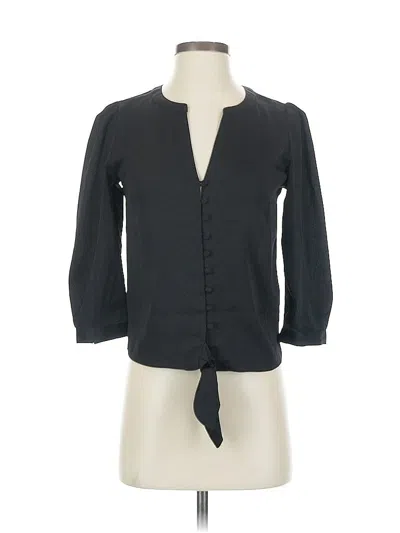 Pre-owned Express 3/4 Sleeve Blouse In Black
