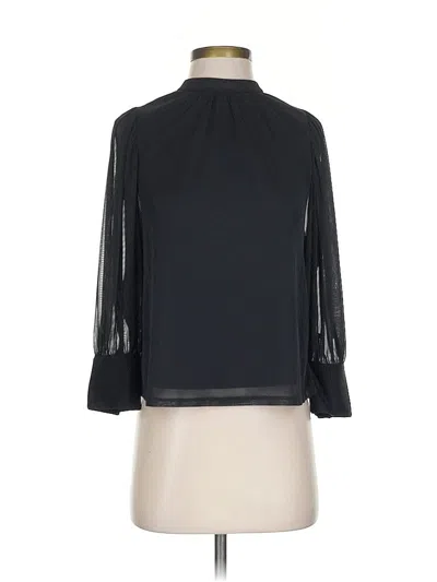 Pre-owned Express 3/4 Sleeve Blouse In Black