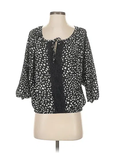 Pre-owned Express 3/4 Sleeve Blouse In Black