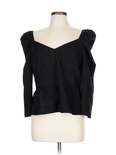 Pre-owned Express 3/4 Sleeve Blouse In Black