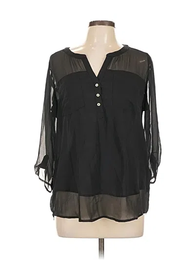 Pre-owned Express 3/4 Sleeve Blouse In Black