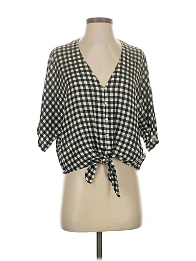 Pre-owned Express 3/4 Sleeve Blouse In Black