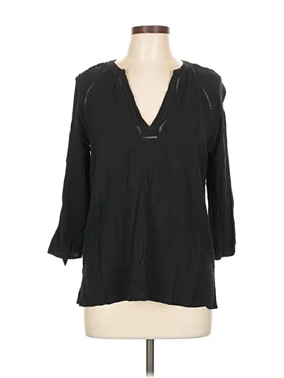 Pre-owned Express 3/4 Sleeve Blouse In Black