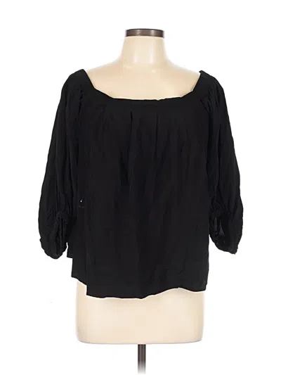 Pre-owned Express 3/4 Sleeve Blouse In Black