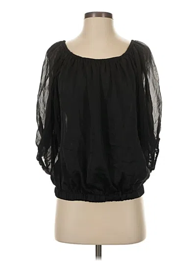 Pre-owned Express 3/4 Sleeve Blouse In Black