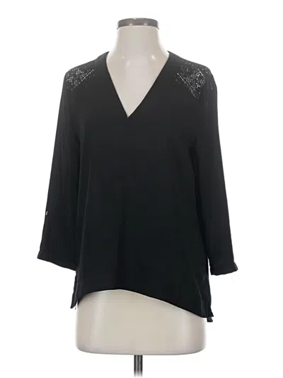 Pre-owned Express 3/4 Sleeve Blouse In Black
