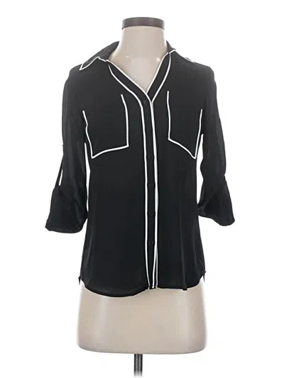Pre-owned Express 3/4 Sleeve Blouse In Black
