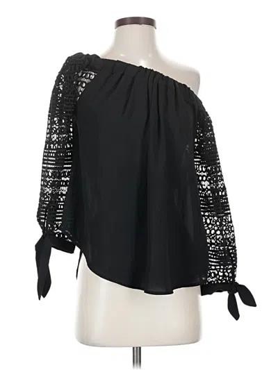 Pre-owned Express 3/4 Sleeve Blouse In Black