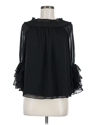 Pre-owned Express 3/4 Sleeve Blouse In Black